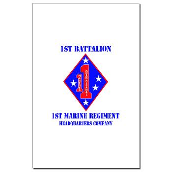 HQC1MR - M01 - 02 - HQ Coy - 1st Marine Regiment with Text - Mini Poster Print